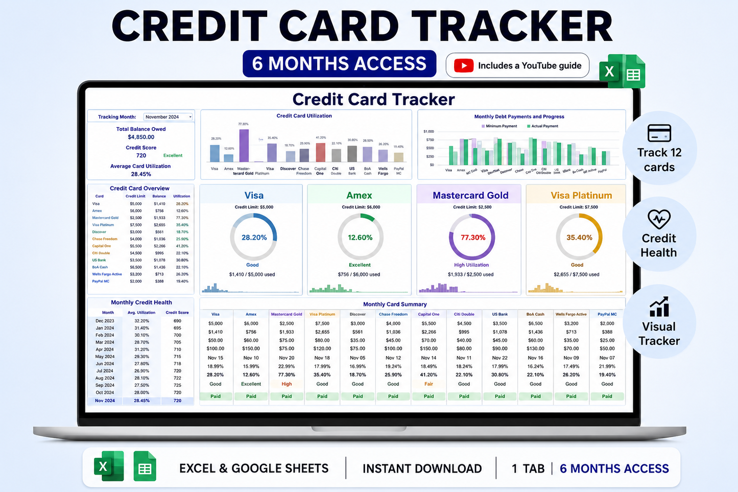 Credit Card Tracker | 6 Month Access
